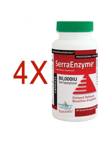 Serra Enzyme™ 80,000IU - 90 Capsules - Buy 3 Get 1 FREE